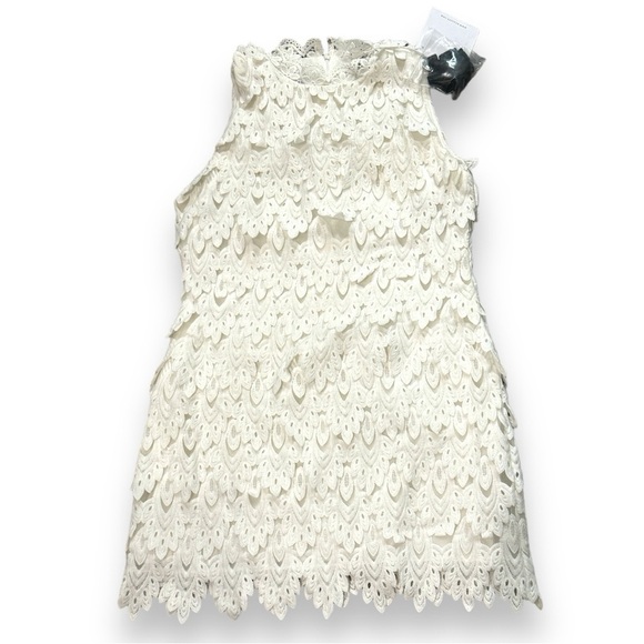 ELLIATT Harmonia Lace High Neck Cocktail Sleeveless Mini Dress Size Large New - Picture 7 of 10